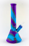 No Label Silicone Full Color Tie Dye Beaker Bong