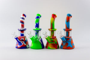 No Label Silicone Beaker to Dome Perc Bong