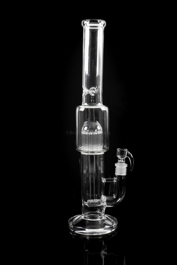No Label Glass Inline to 16 Arm Tree Straight Bong