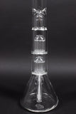 No Label Glass 16 Inch Double 8 arm Tree To Beaker Bong