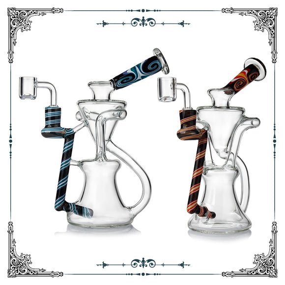 No Label Glass Wig Wag Recycler Dab Rig
